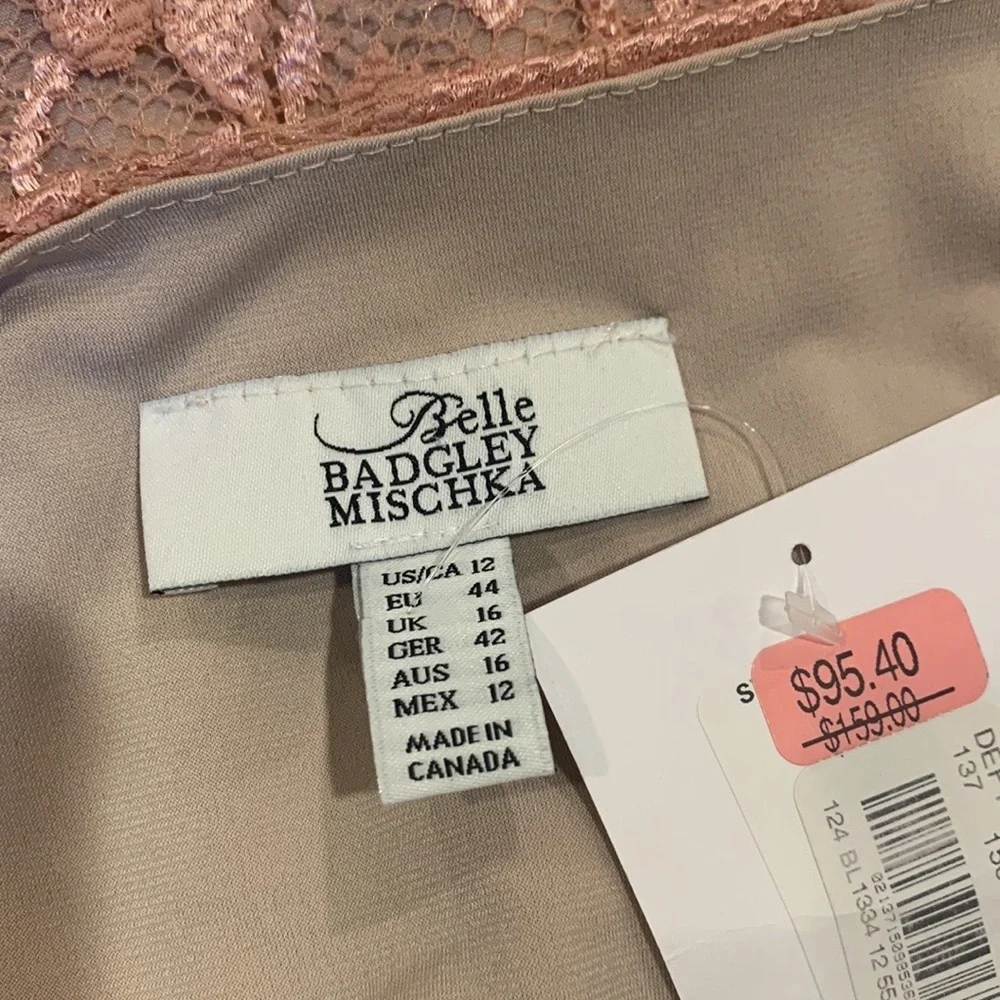 Belle Badgley Mischka Lace Cocktail Dress • Sz 12 • NWT! - Picture 6 of 14